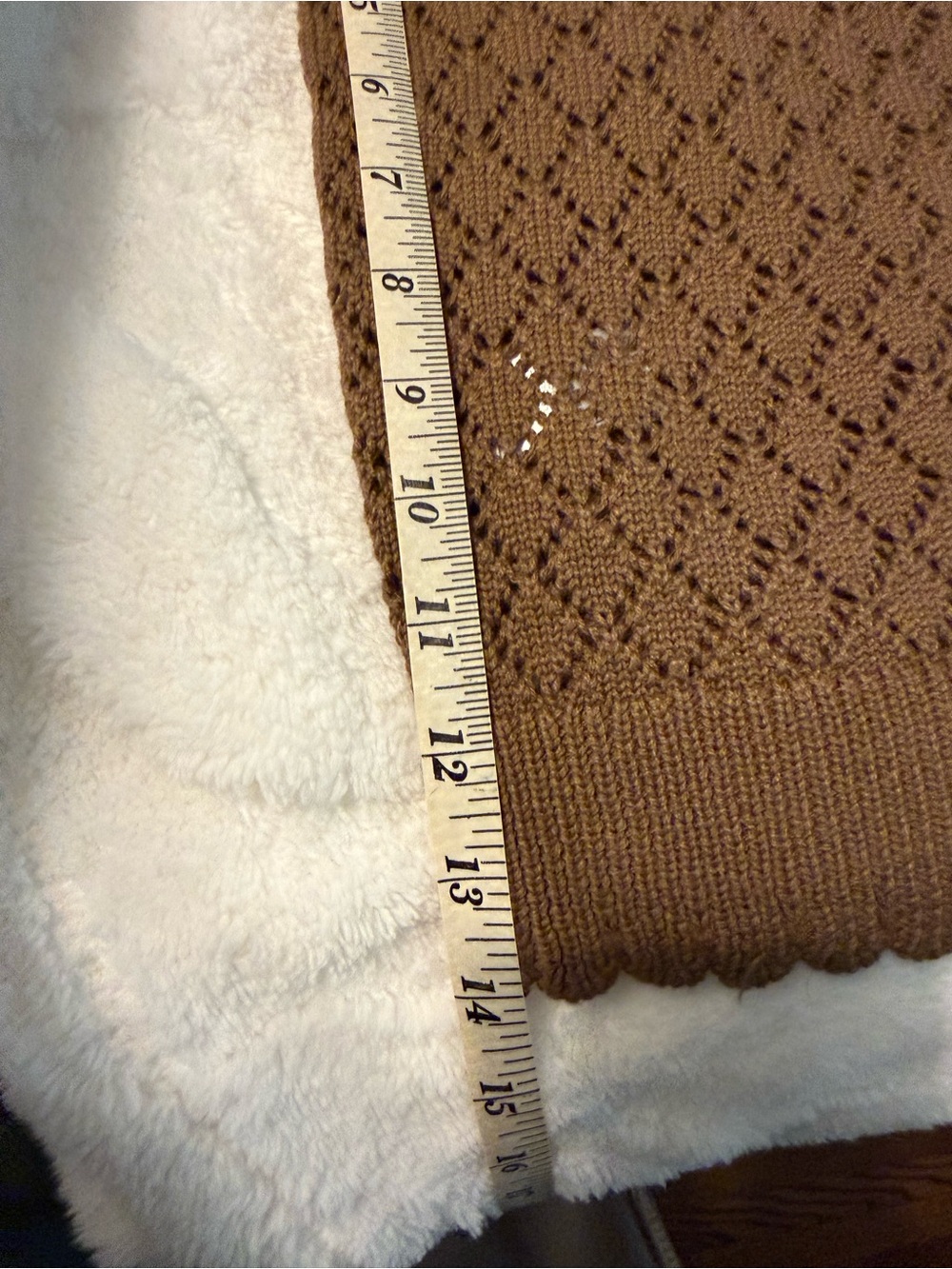 LOFT Brown Crochet-Style Button Cardigan - Picture 4 of 4